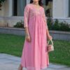 Cotton Printed Kurta with Coordinated Palazzo and Dupatta for Women(L) - Image 3
