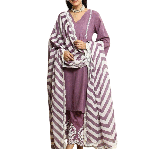 Fresh & Floral ? XXL Cotton Dress with Stunning Embroidery & Prints(M)